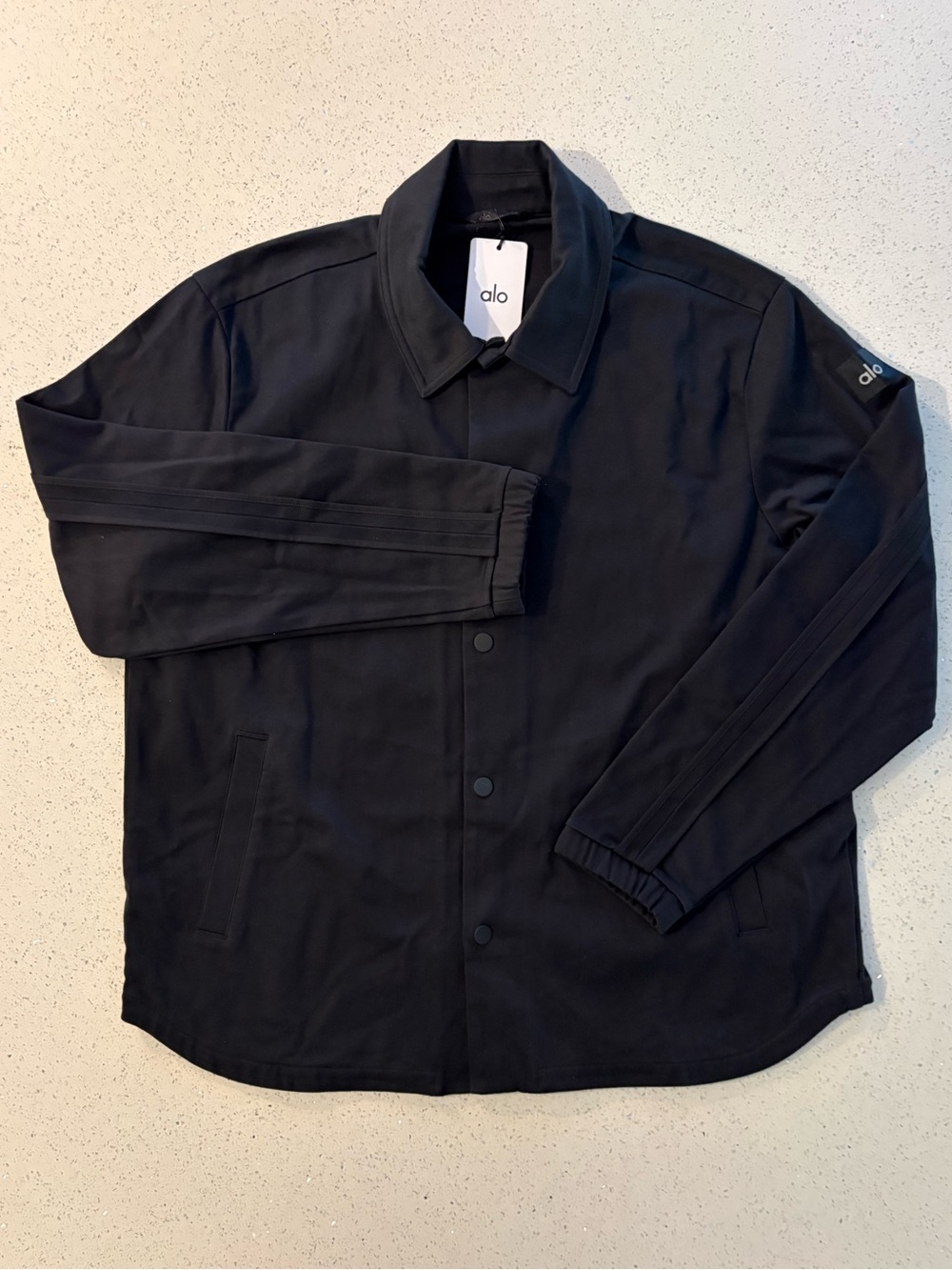 ALO Yoga Men's Black Edition Sueded Jacket - size L *NWT